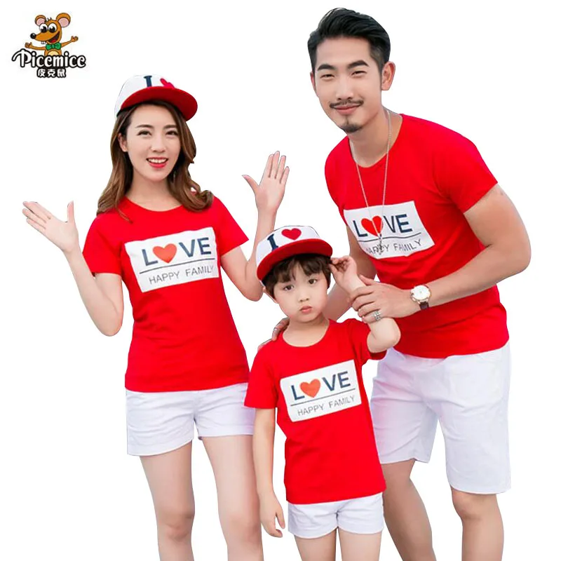 Family Clothing Summer Style Boy Girl T-Shirts Shorts For Mother Daughter Father Son Clothes Family Matching Outfits Family Look