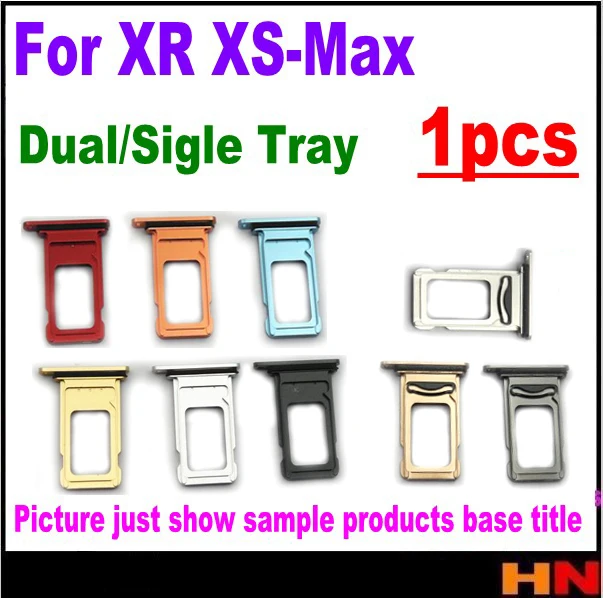 

1pcs dual SIM Card Reader Connector Socket Tray Holder Slot for iPhone X XR XS Max single sim tray frame Replacement Parts tool