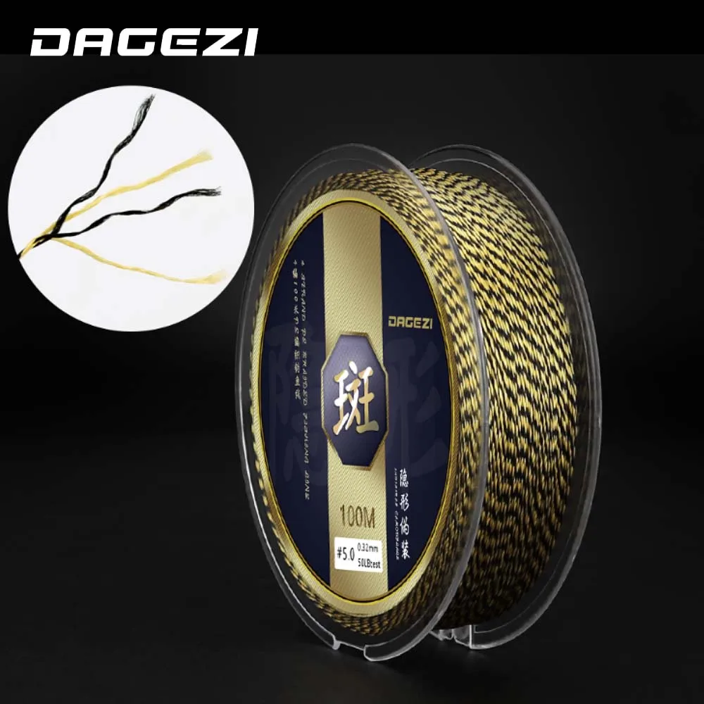 DAGEZI 4 ستراند صنارة صيد بولي ايثيلين مجدول 25 30 40 50 80LB 100 متر المتعددة الشعيرات المياه المالحة الصيد جديلة خط ل يطير الصيد