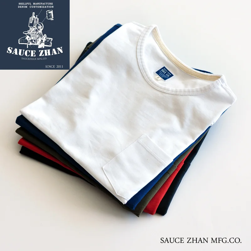 

With Sauce Summer Men's Short Sleeve T - Shirt Men's Pure Cotton Pure White Men's T - Shirt Half Sleeve T - Shirt Men's 5 Colors