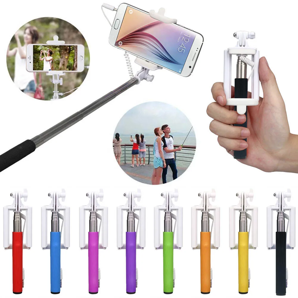 

1PC Mobile Selfie Accessories Super Mini Extendable Handheld Fold Self-portrait Stick HolderTavel Party For Cell Phone 10Aug 20