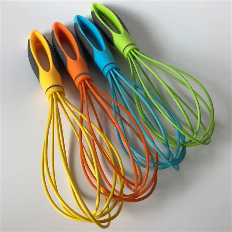 240pcs/lot 10 Inches Hand Egg Mixer Silicone Balloon Whisk Milk Cream Frother Kitchen Utensils for Blending Stirring