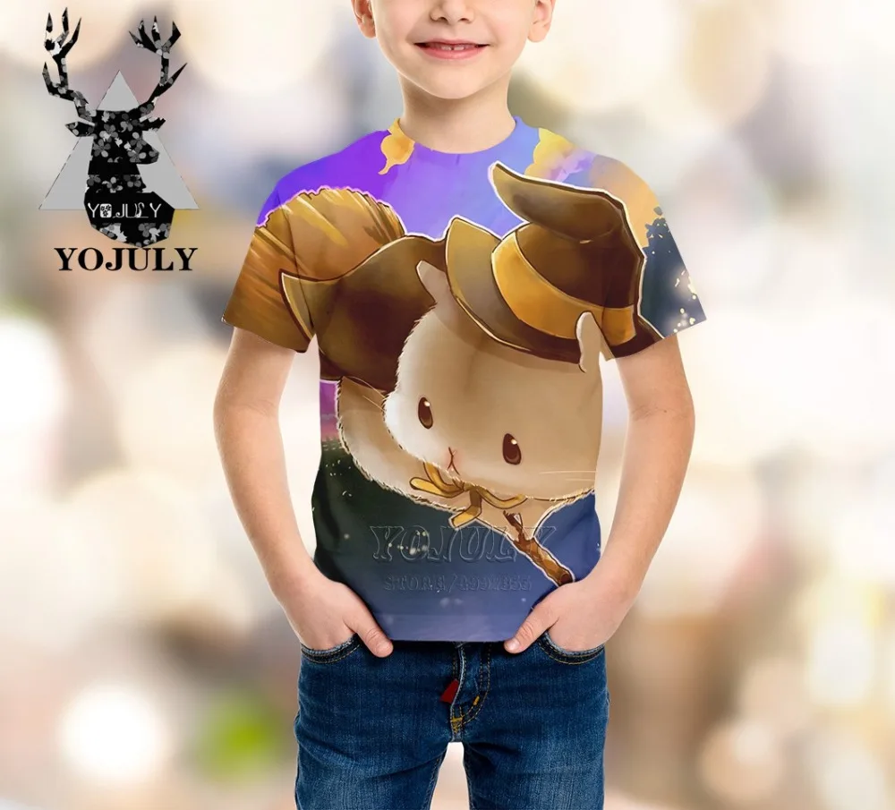 YOJULY/детская одежда с 3d принтом «маленький хомяк» в стиле Харадзюку для маленьких мальчиков и девочек-подростков детская футболка Лидер продаж, модные футболки с Modis, A176