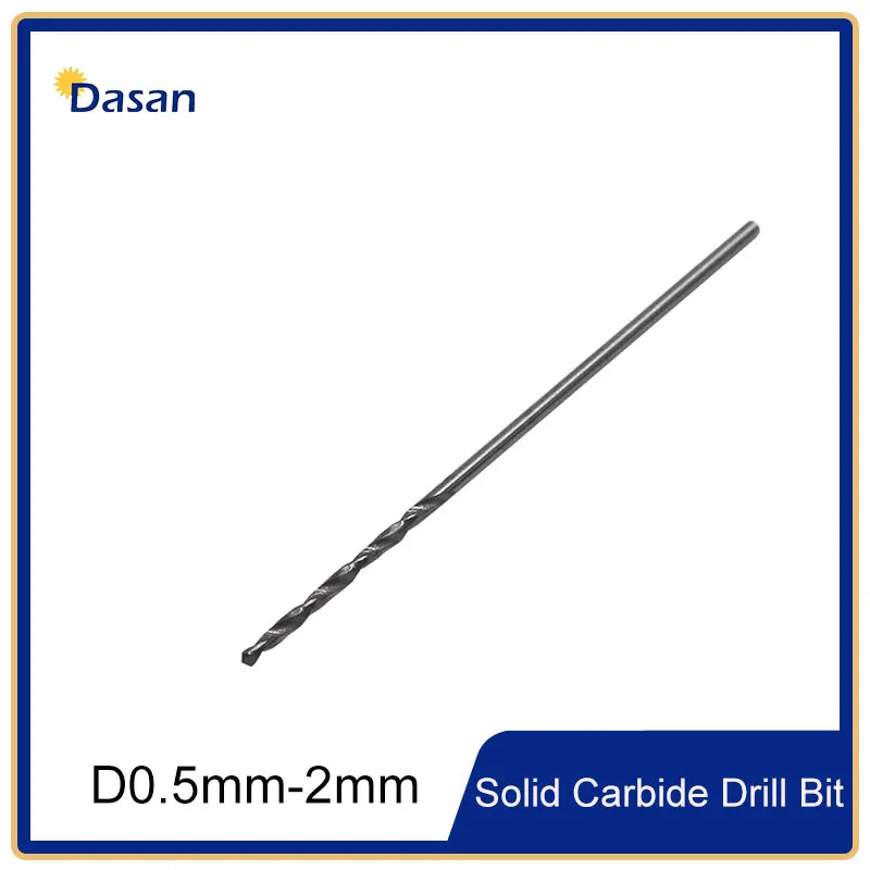 10 Pz Twist Drill Bit 0.5Mm A 2Mm In Acciaio Al Tungsteno Trapano Per Cnc Tornio Lavorazione Dei Metalli