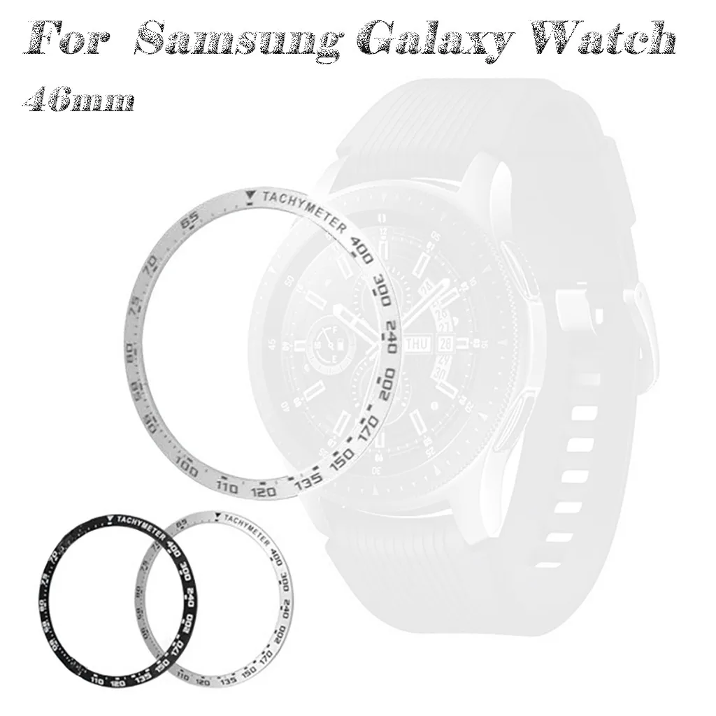 

HIPERDEAL Bezel Ring Styling Case Adhesive Cover Anti Scratch Protection For Samsung Galaxy Watch 46mm May22