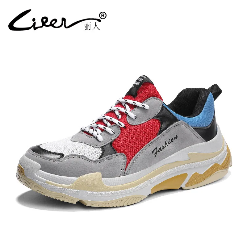 

Big Size 44 Women Casual Shoes 2018 New Fashion Breathable Sneakers Shoes Lace Up Women Flat Shoes Mixed Colors Casual Dad Shoes