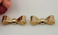 

New golden metal bow shoes flower shoe buckle accessories accessories handbags hardware accessories garment accessories