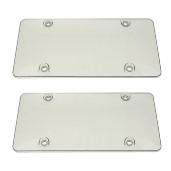 

2Pcs Plastic Auto License Plate Frame Bubble Clear Shield Car Cover for US Model Cars Trucks