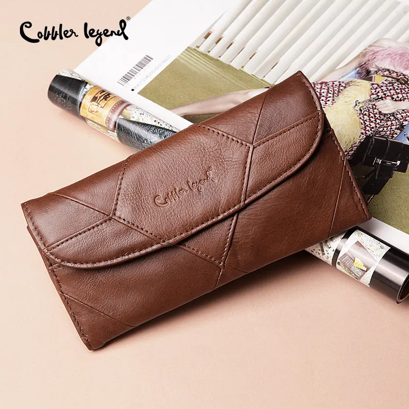 Cobbler Legend Diamonds Patchwork Genuine Leather Wallet Birthday Gift For Women Purse Clutch Bag Designers Brand Wallet Women Cobbler Legend Diamonds Patchwork Genuine Leather Wallet Birthday Gift For Women Purse Clutch Bag Designers Brand Wallet Women