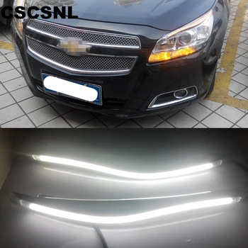 

2PCS Car Headlight LED Eyebrow Daytime Running Light DRL With Yellow Turn Signal Light For Chevrolet Malibu 2012 2013 2014 2015