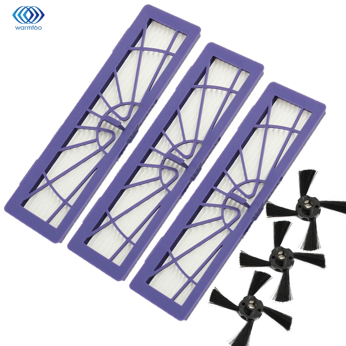 

6 in 1 universal Series Replace filter sides brush for HEPA Neato Botvac 70e 75 80 85 D75 D85 Vacuum Cleaner Parts