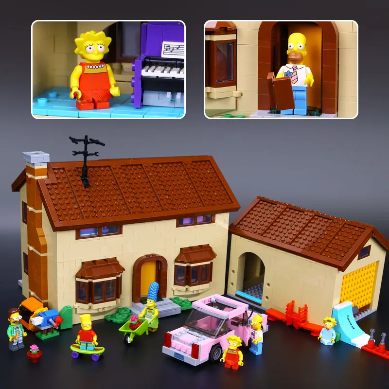 

IN STOCK LEPIN 16005 2575Pcs the Simpsons House Model Building Block Bricks LEGOube 71006 Bart Homer the Kwik-E-Mart