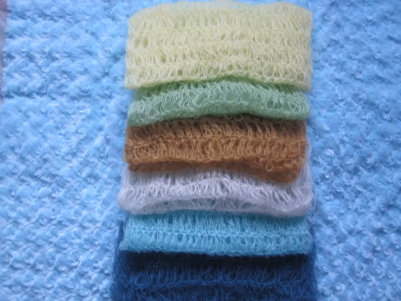 5 шт./лот(можно выбрать разные цвета, 60*30 см) вязаные одеяла для новорожденных Детский Душ подарок шерсть ангоры Детские фотографии реквизит