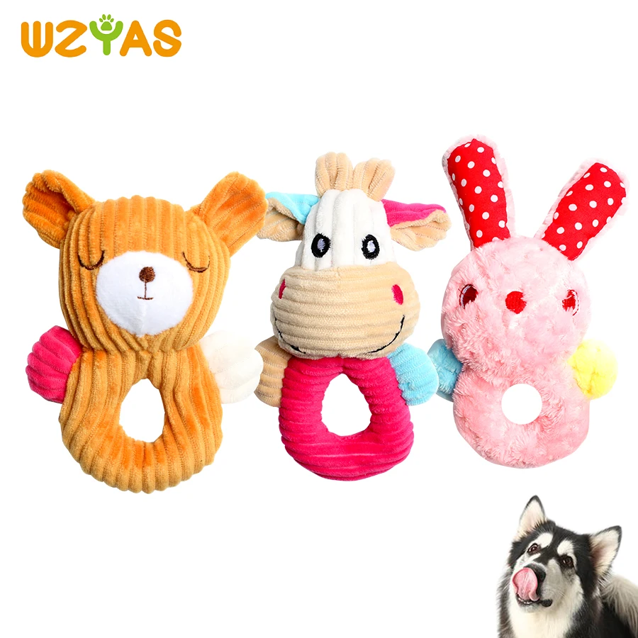 

Hand Drown Dog Toys Bear Interactive Cow Rabbit Animal Dog Plush Toy Dog Toy Chew Funny Dog Squeaky Toy Teeth Cleaning Tool