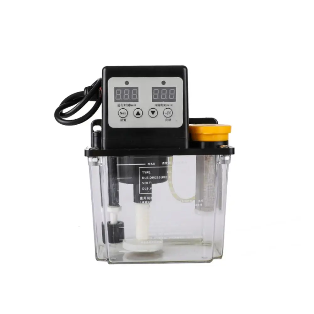  TECNR fully automatic lubricating oil pump 1L Liters with Pressure gauge cnc electromagnetic lubric