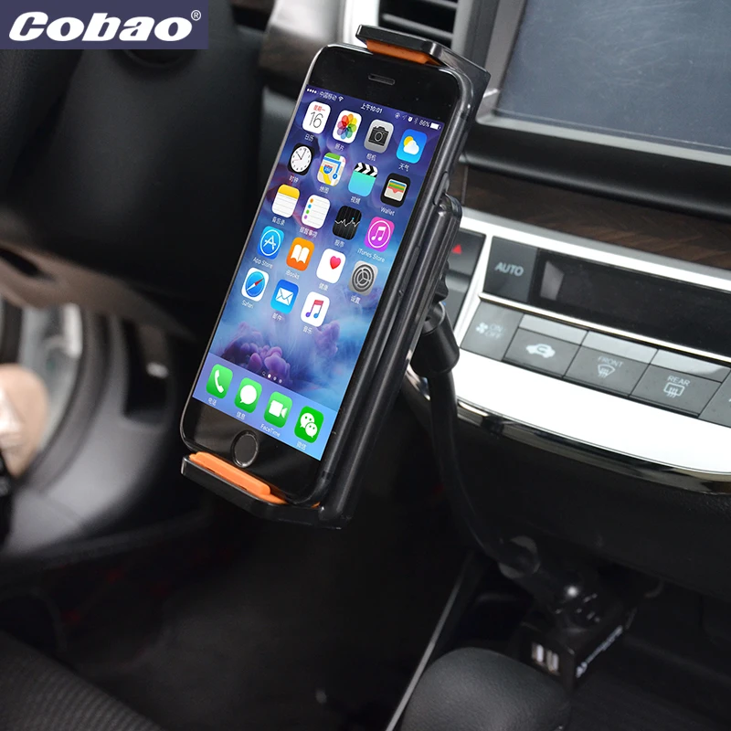 

Cobao 5V 1A Universal Mobile Phone Car Holder Charger Flexible 360 Degree Cellphone Holder Charger For Huawei Samsung iPhone