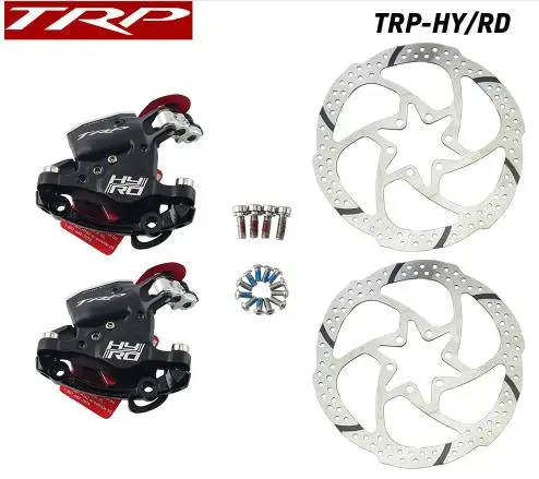 

TRP HY/RD Post Mount Cable Actuated Hydraulic Disc Brake Caliper 160mm w/ or w/o Rotor Front / Rear / Set HYRD ROAD black