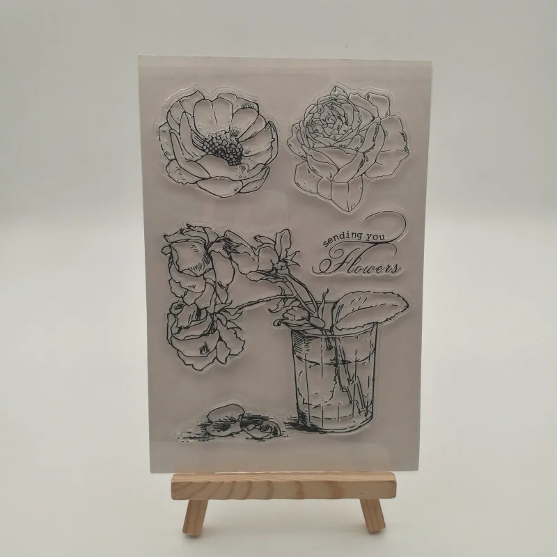 1 лист Роза Прозрачный трафарет для DIY Скрапбукинг Фотоальбом Декоративные Листы