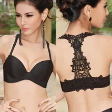 Для женщин Спортивное нижнее белье гламур Для женщин Racing назад кружевной бюстгалтер с цветами Бесшовные Push-бюстгальтер