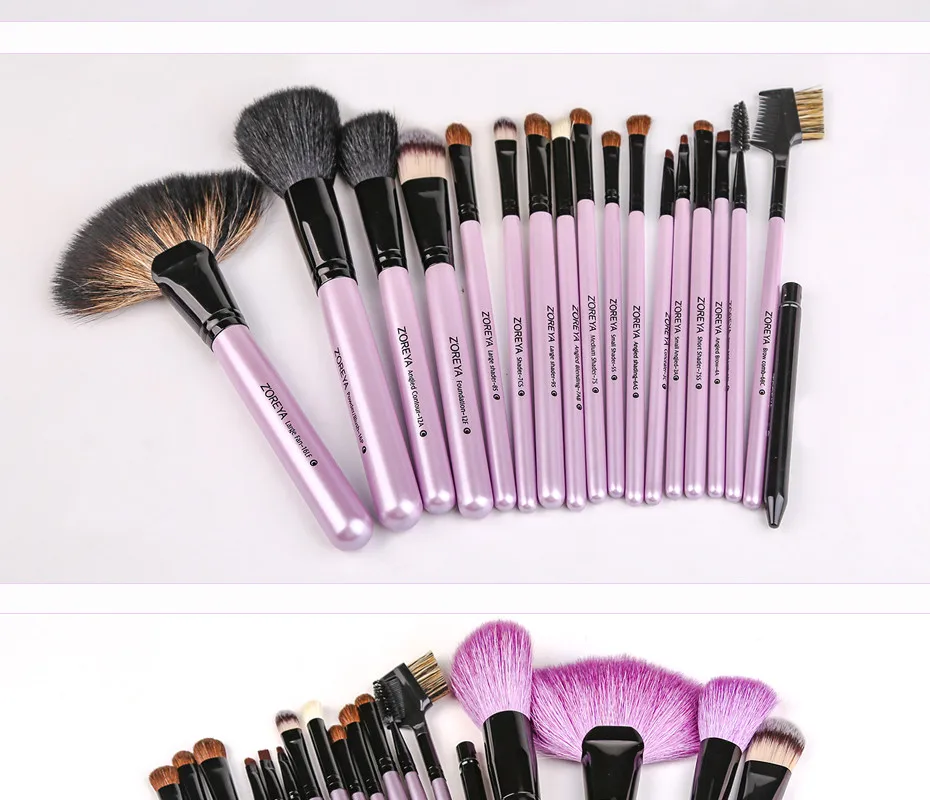 pink makeup brush 18pcs19