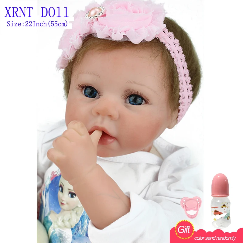 22 Inch 55 Cm Reborn Baby Doll With Frozen Dress Realistic Real Looking