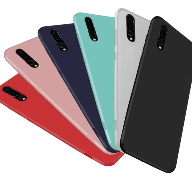 

Candy Colors luxury Phone Case For Huawei P20 Lite P20 PRO P20Lite P20Pro Soft Tpu Silicone Coque Back Cover