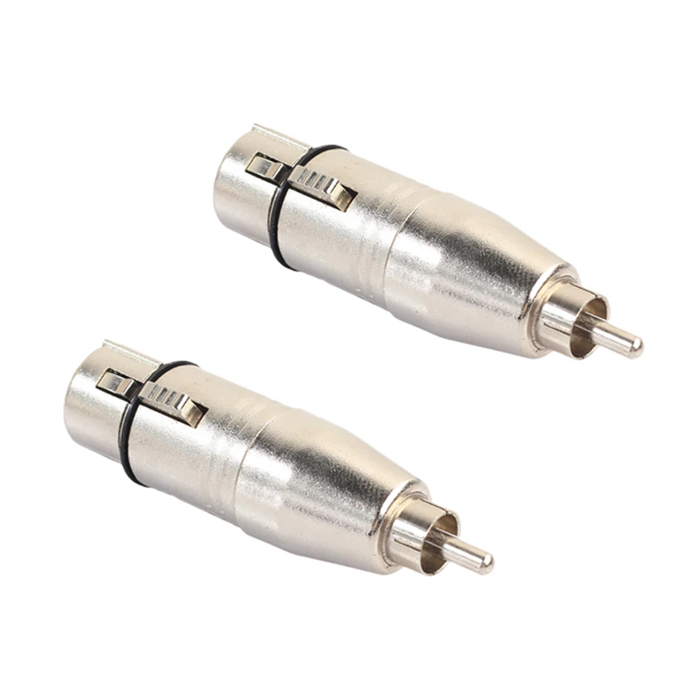 

2Pcs 3Pin XLR Female to RCA Male Plug Audio Cable Cord Microphone Adapter Plug Audio Converter Connector Adaptor Plugs