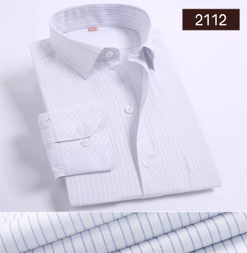 Classic striped solid color men's shirt large size 5XL 6XL 7XL 8XL white shirt men's long sleeve men's clothes camisa masculina mens short sleeve button down shirts