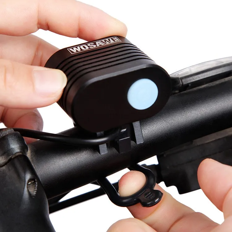 Excellent WOSAWE Bike Handlebar Lamp Lights Bicycle Accessories Aluminum Bike Torch Waterproof 1800 Lumen USB Charging 2 LED 200-800m 15
