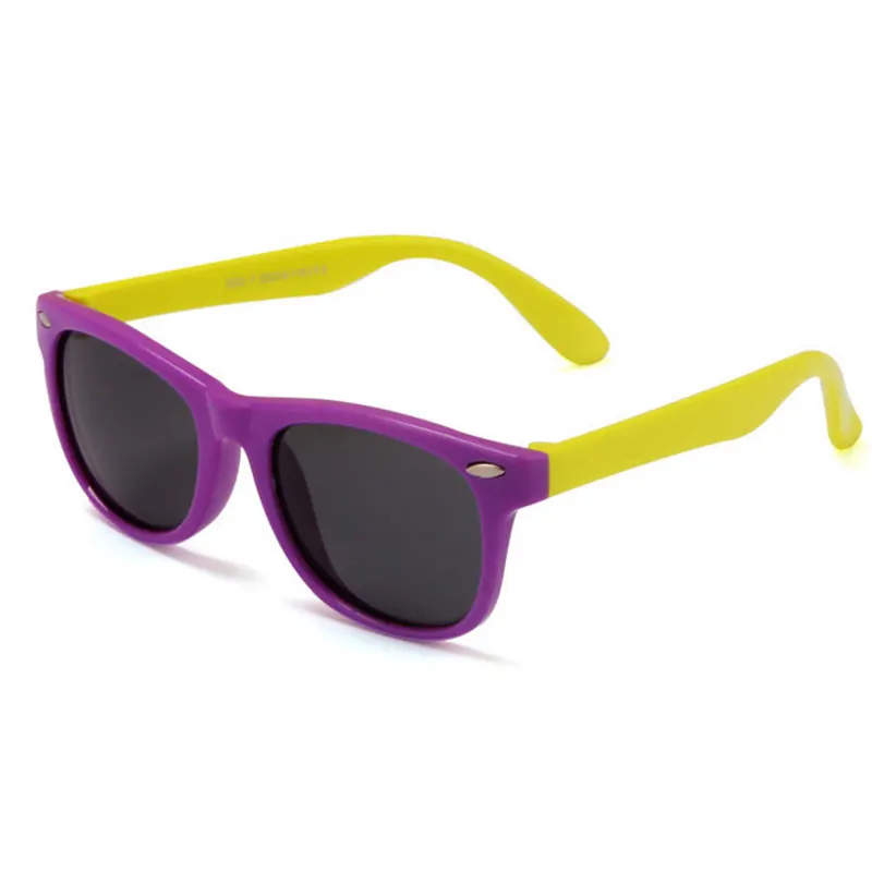 TAC модные милые детские квадратные поляризованные солнцезащитные очки детские Винтажные Солнцезащитные очки для новорожденных мальчиков и девочек уличные очки UV400 - Цвет линз: C2