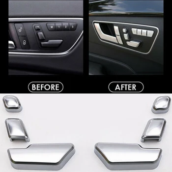 

Trim Seat button cover For Mercedes-Benz E C class W212 218 CLS GL ABS plastic Silver Decorative Replacement