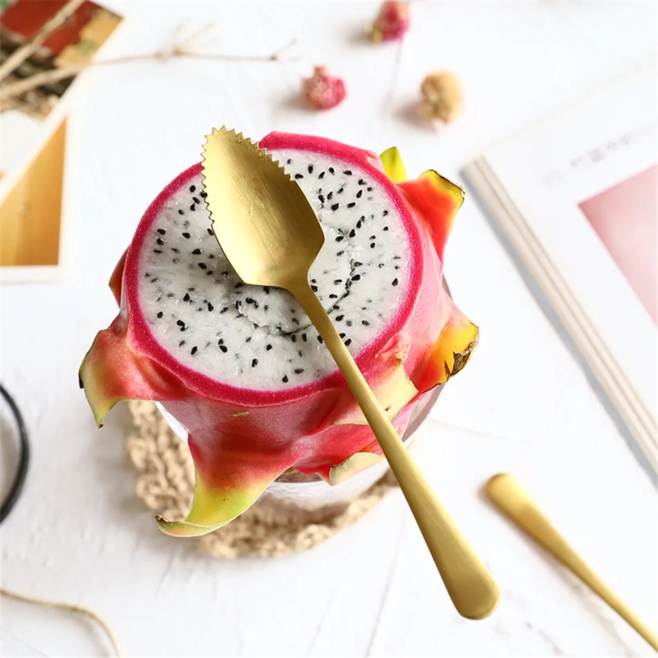 Chic Gold 304 Stainless Steel Spoon Teaspoon Coffee Spoons Fruit Ice Cream Elegant Spoon Girly Bow Tie Tableware Kitchen Tool (8)