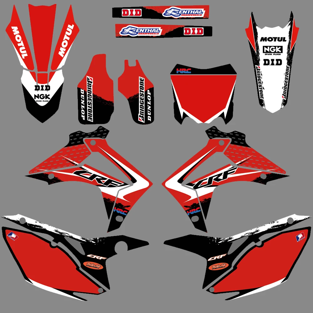 NICECNC команда Графический фон наклейка наклейки для Honda CRF250 CRF450 CRF250R CRF450R CRF 250 250R 450