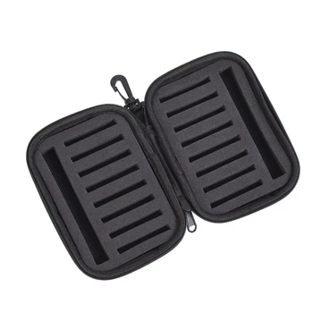 

Black Portable Fly Fishing Lure Bag Spinner Spoon Bait Foam Box Trout Flies Fish Hook Hard EVA Storage Case Container Bag