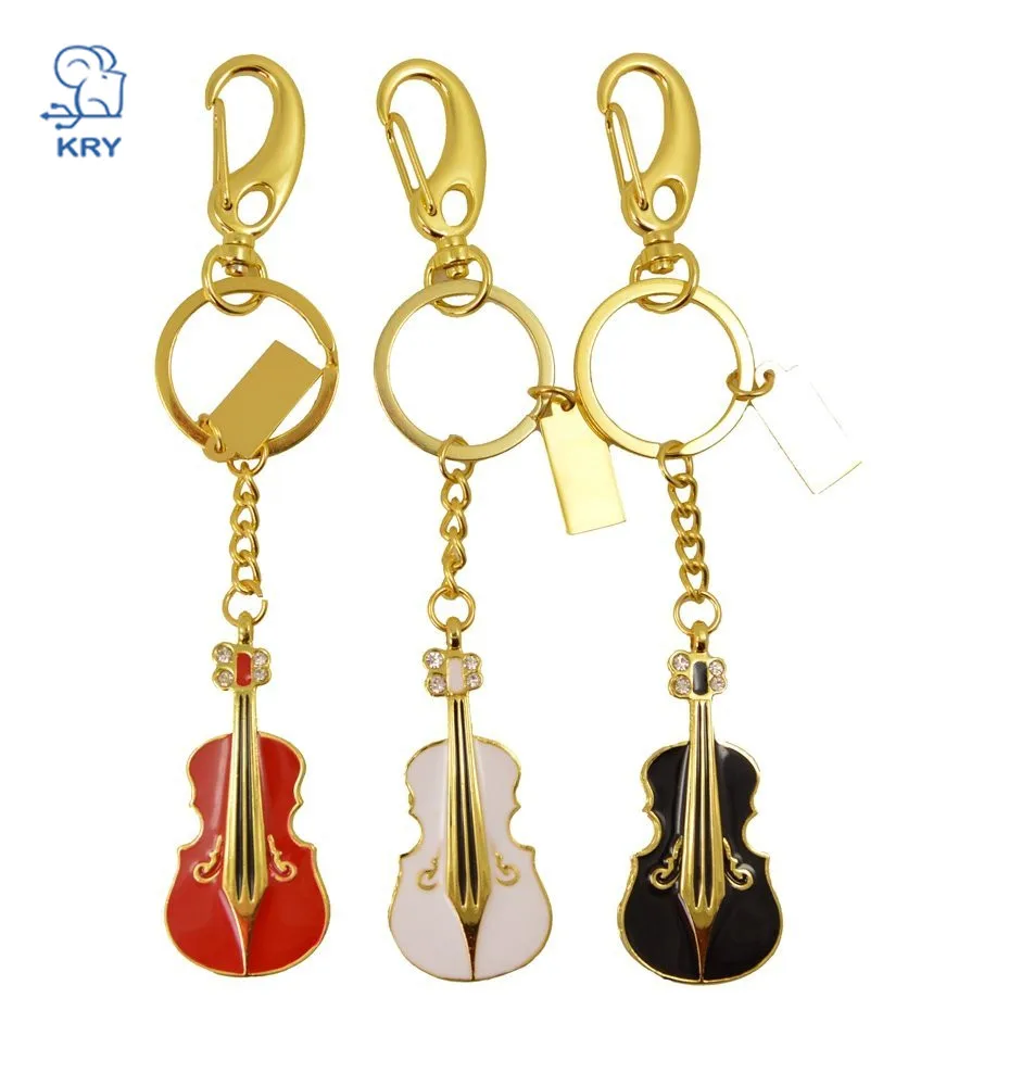 

KRY Creative Metal Violin Memory Stick Flash Drive USB3.0 4GB 8GB 16GB 32GB 64GB Individual Mini Crystal Guitar USB 2.0 Disk