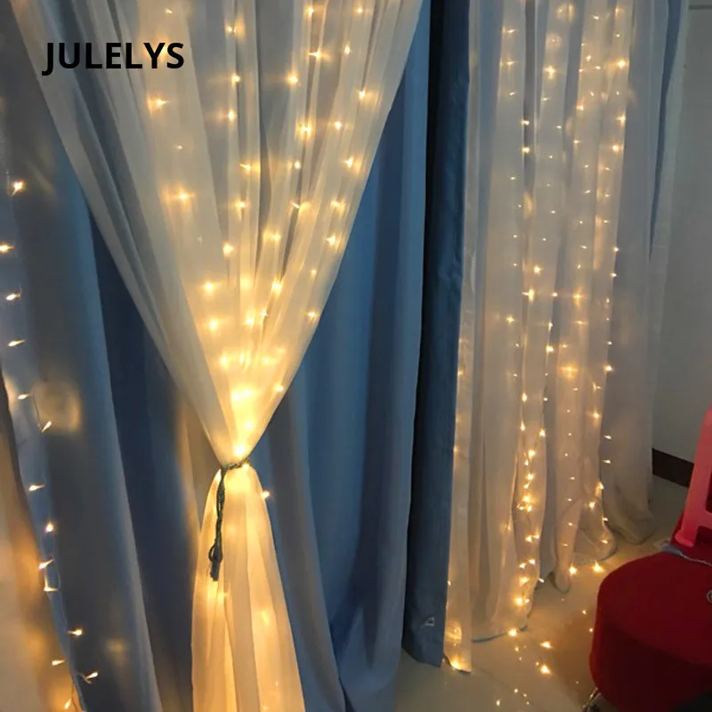 4 x 3M 400 Bulbs Icicle LED Curtain Lights Garland Christmas Fairy Lights Decorations For Wedding Living Room Holiday Party