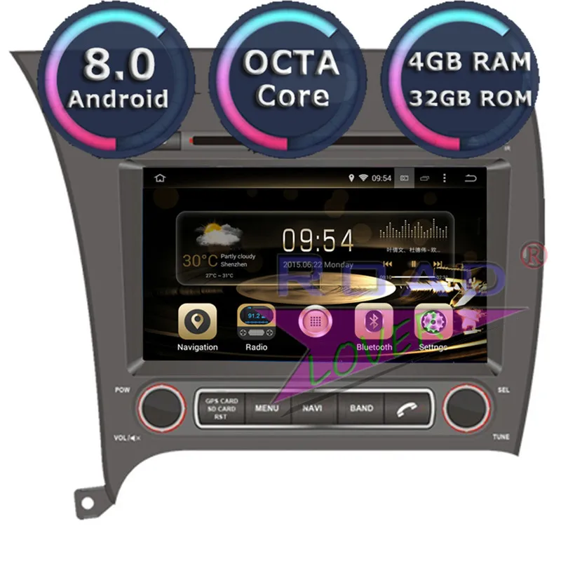 

Roadlover Android 8.0 Car Multimedia DVD Player Radio For KIA Cerato K3 Forte 2013- Stereo GPS Navigation Automagnitol 2 Din MP3