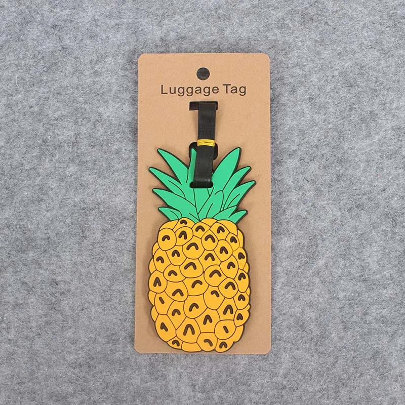 Travel Accessories Creative Pineapple Luggage Tag Silica Gel Suitcase ID Addres Holder Baggage Boarding Tags Portable Label