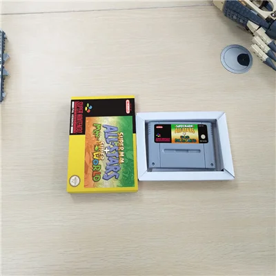 

SuperMario All Stars + SuperMario World With Retail Box RPG Game Battery Save EUR Version