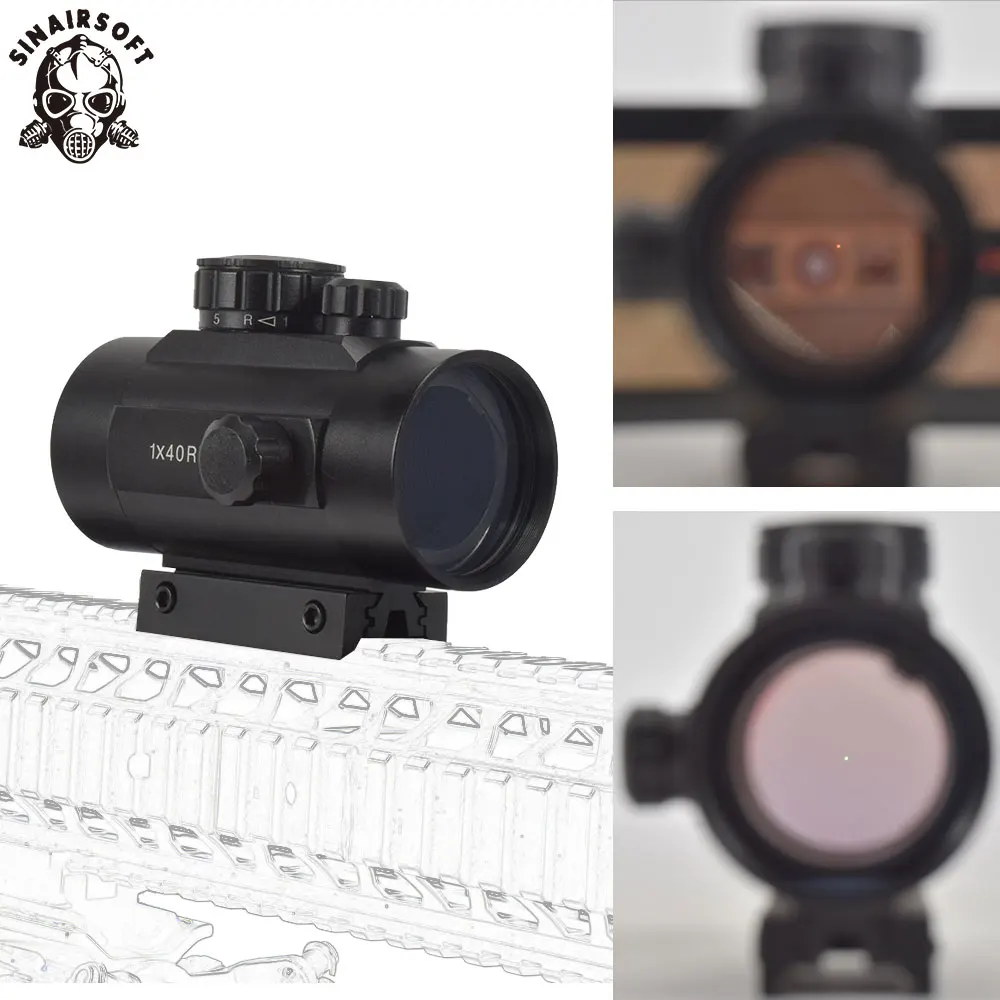 SINAIRSOFT 1x40 красный точечный прицел страйкбола зеленый охотничий 11 мм 20