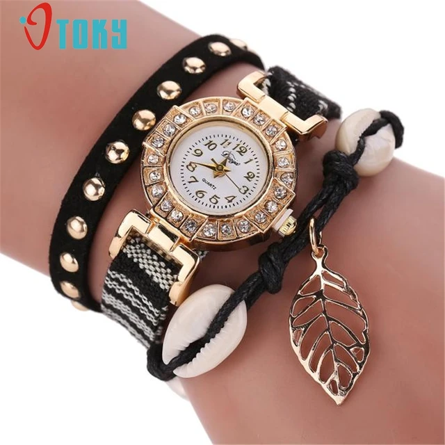OTOKY Fashion Clock Quartz Watch Women Dress Leather Wristwatches Casual Leaf Pe OTOKY Fashion Clock Quartz Watch Women Dress Leather Wristwatches Casual Leaf Pe