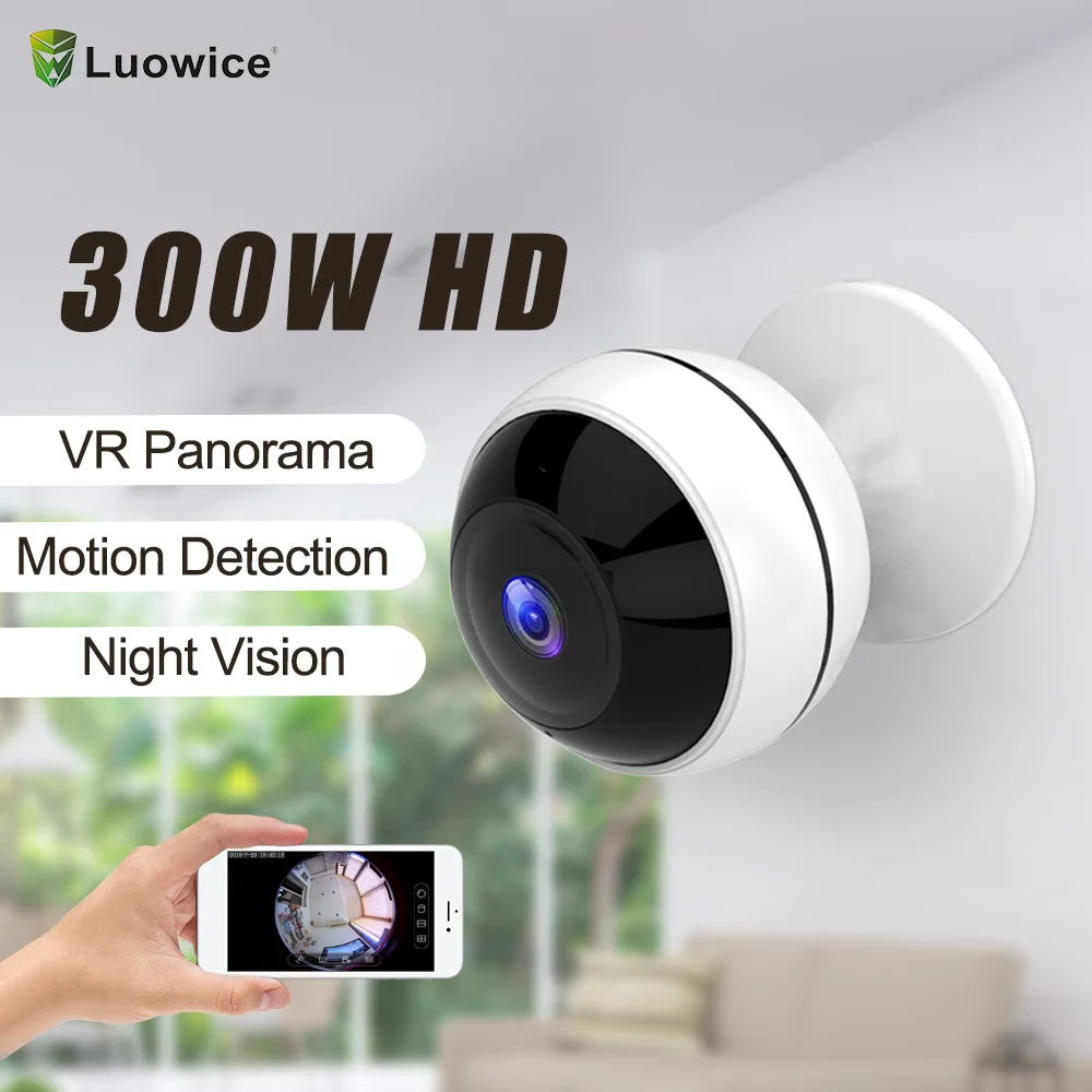 

Full HD 3MP VR Panoramic camera Wifi Full view Mode Infrared Night Vision Motion Detection and Two Way audio PTZ IP Camera