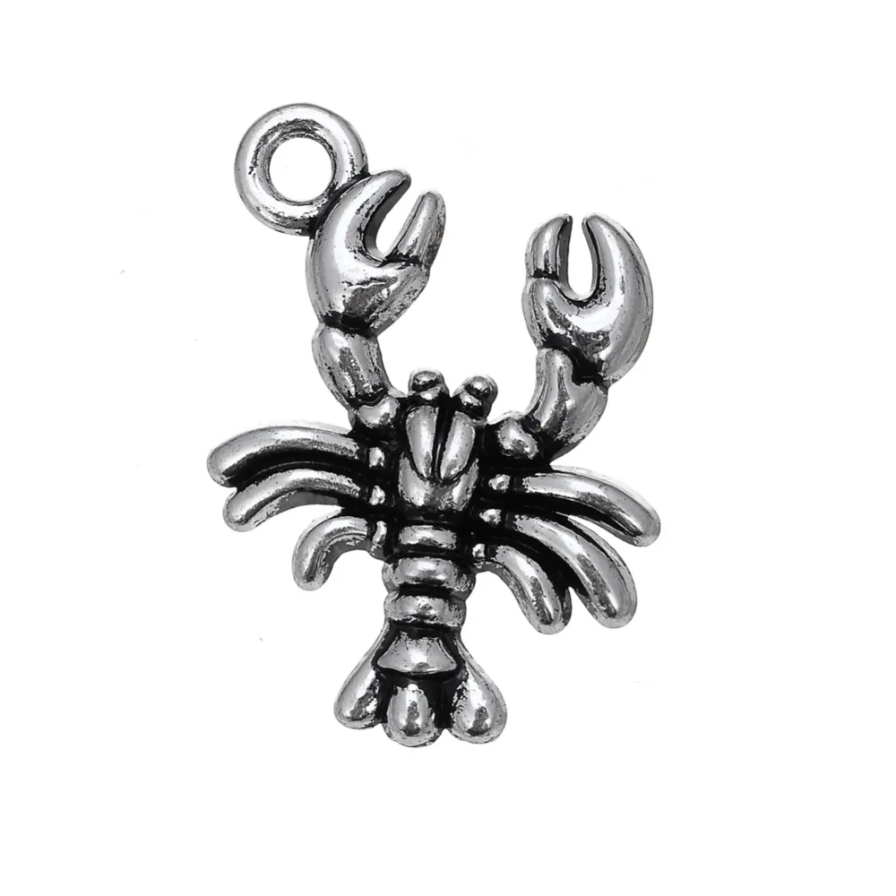 my shape 30pcs new arrival lobster animal metal Charmsin Charms from