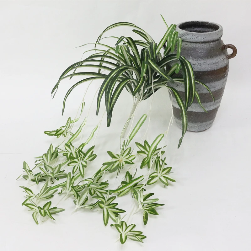 JAROWN моделирование хлорфитум трава искусственный завод поддельные цветы растение для украшения стен домашний офис висячая ротанговая корзина Декор