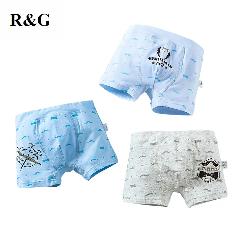 

3 pcs/lot boys underwear soft cotton cartoon GENTLEMAN CLUB boxer briefs panties for kids children 3-14years 2019 new-204