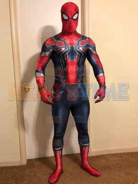 Iron Spiderman Adult Spider-Man Homecoming Halloween Cosplay Costume 3D printing 