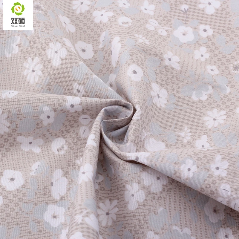 Gray series Twill Cotton Fabric Patchwork Tissue Cloth Handmade DIY Quilting Sewing Textile Material Half Meter