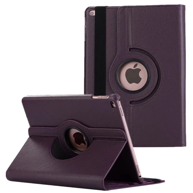 

360 Rotation PU Leather case for Apple iPad Air Air 2 Cover for ipad 9.7 2017 2018 Smart Stand cases Flip Tablet Cover Bag Film