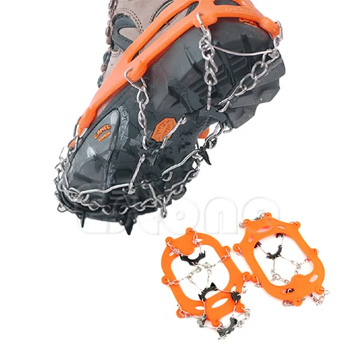 

THINKTHENDO8 Teeth Climb Ice Snow Magic Spike Anti Slip Shoe Grips Cleats Crampons Footwear
