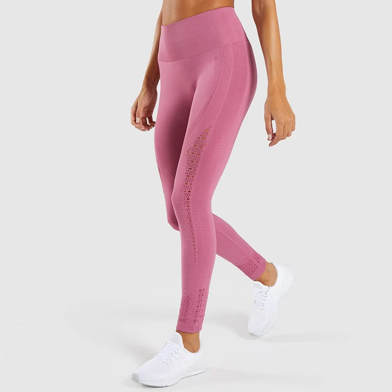 Pink Хит, женские леггинсы для фитнеса, бесшовные, для женщин, высокая талия, для тренировок, леггинсы для женщин, одноцветные, тянущиеся, спортивная одежда для женщин - Цвет: Pink